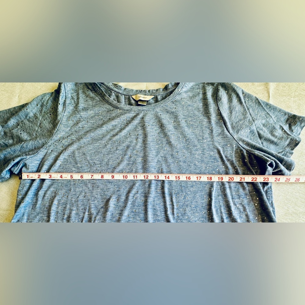 CJ Banks Denim Blue Top - Picture 5 of 7